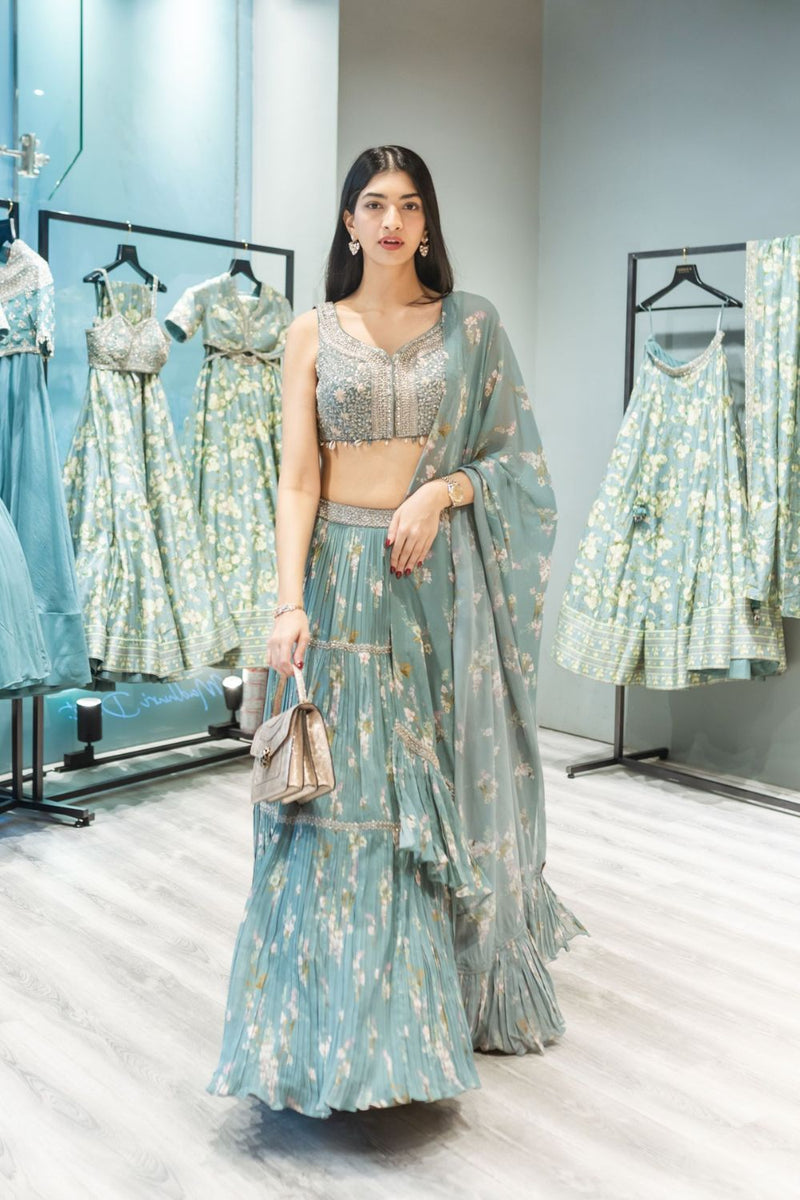 HANNA KHAN IN RIFAT LEHENGA SET